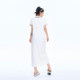 Wu Tongtong embroidered polo collar short-sleeved knitted dress for women in summer new Korean casual loose slim skirt
