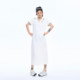 Wu Tongtong embroidered polo collar short-sleeved knitted dress for women in summer new Korean casual loose slim skirt