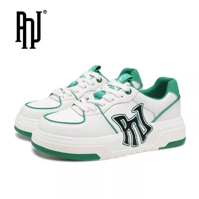 pnj official flagship store genuine men and women couples retro casual sneakers low-cut thick soles heightening senior NY shoes
