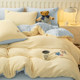 TeenieWeenie bear embroidered milk velvet four-piece set thickened coral velvet bedding warm three-piece set
