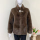 Mom's autumn and winter short mink velvet top, middle-aged lady's woolen coat, middle-aged and elderly women's fur coat