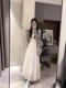 New summer large size fat MM skirt for women with high waist slim draped a-line beauty palate casual long skirt 3-piece set