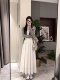 New summer large size fat MM skirt for women with high waist slim draped a-line beauty palate casual long skirt 3-piece set