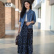 VEE25 spring outfit, slim casual floral skirt printed versatile midi skirt elegant skirt