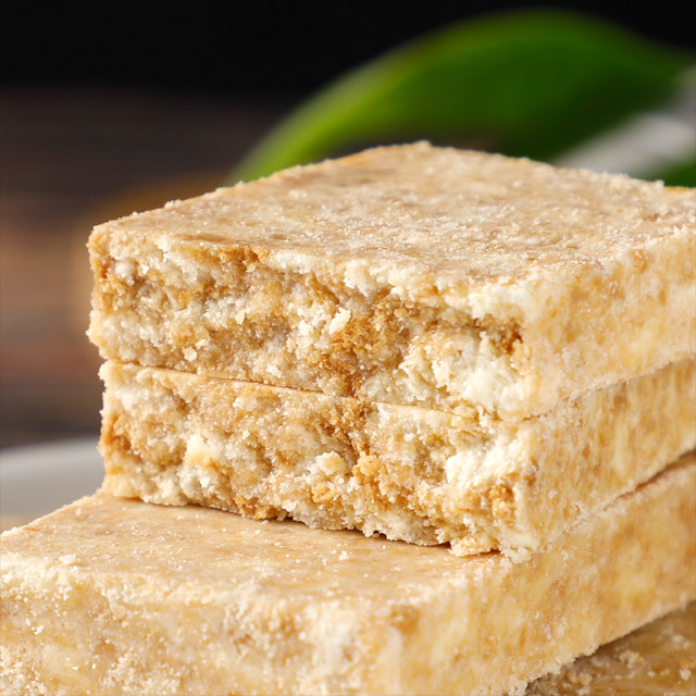 Compressed biscuits peanuts, sesame breakfast packaging outdoor meals ...
