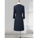 Professional dress high-end women's clothing, three-quarter sleeves, collarless fashion temperament, OL commuting work clothes for women in spring and autumn new style
