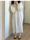 Ins casual temperament lazy loose long-sleeved dress for women in summer 2025 new large-size solid color long skirt