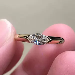 moissanite diamond ring 1 karat 18k gold Latest Top Selling