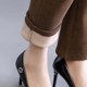 Qiu Fuluo mother's wear velvet thickened casual pants 2025 autumn and winter new middle-aged and elderly women's straight warm pants