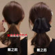 French temperament satin skirt ponytail grabber women's 2025 new high-end hairpin back head clip headwear
