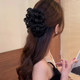 Save the flat head, high-end plump back head grabber 2025 new high-end mesh black cloud hairpin