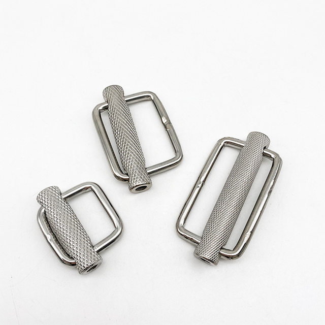 Stainless steel 316 knurled Japanese buckle 50mm adjustment strap accessories knurled belt buckle sliding webbing buckle