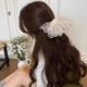 Double-layer skirt lace hair ring large intestine French white large-size girl's heart lace head floral hair accessories low ponytail head rope