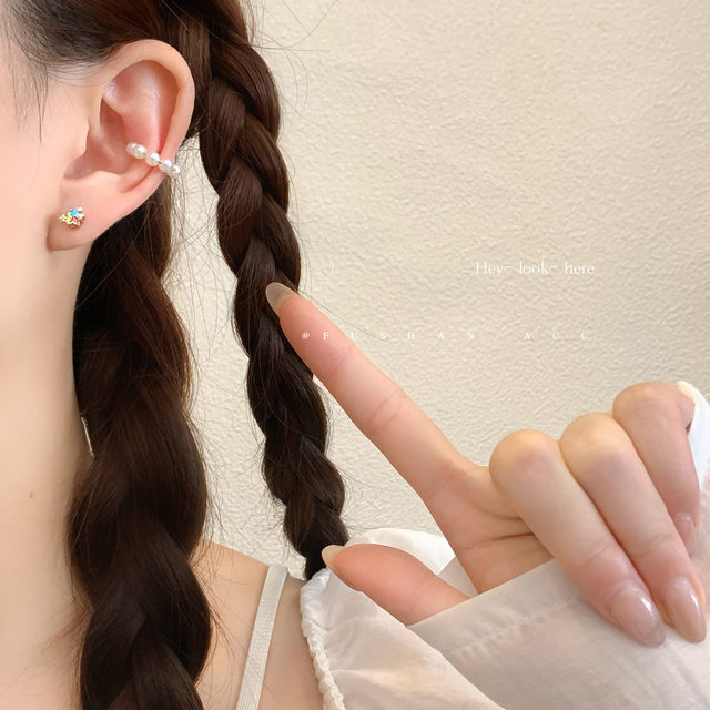 Mercury Records Don't Need to Remove Mini Small Fantasy Colorful Star Earrings 925 Sterling Silver Daily Fine Ear Patch