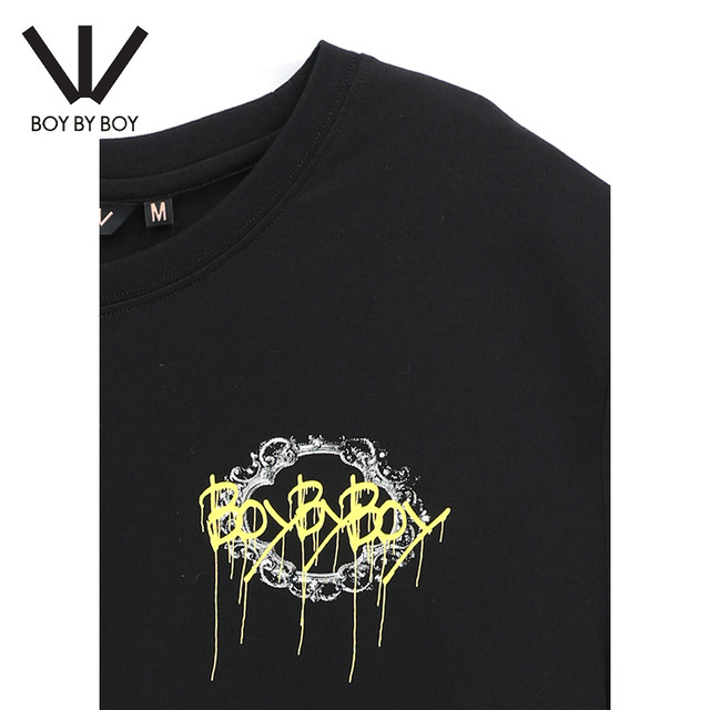 Boy By Boy Summer Fashion Brand Women's Knitted Short-Sleeve T-Shirt Punk Street Loose Casual Simple W01028