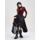Pubang people irregular spliced ​​mesh skirt for women 2025 summer new design high waist mid-length skirt