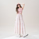 Elastic high waist loose slim skirt for women in summer new sweet atmosphere design a line cake midi skirt