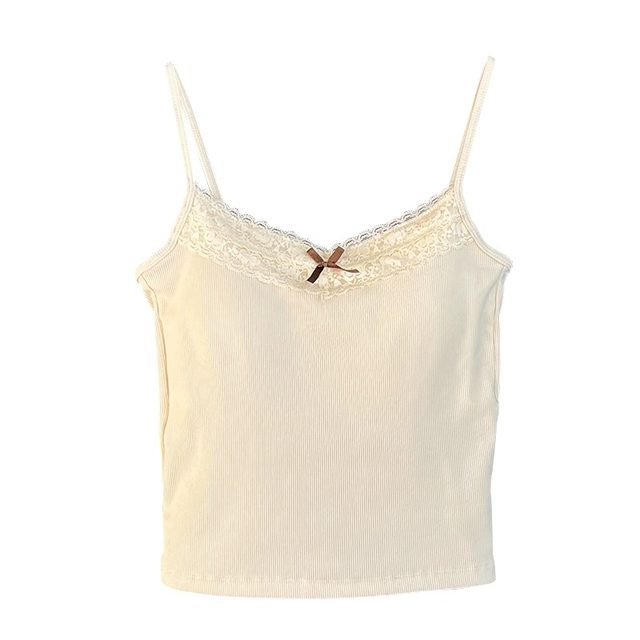 2025 new lace lace suspender vest with chest pad sexy pure inner wear for women, slim and slim