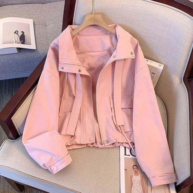 
Short hooded jacket for women in spring and autumn 2025 new spring super beautiful loose casual thin work jacket top
