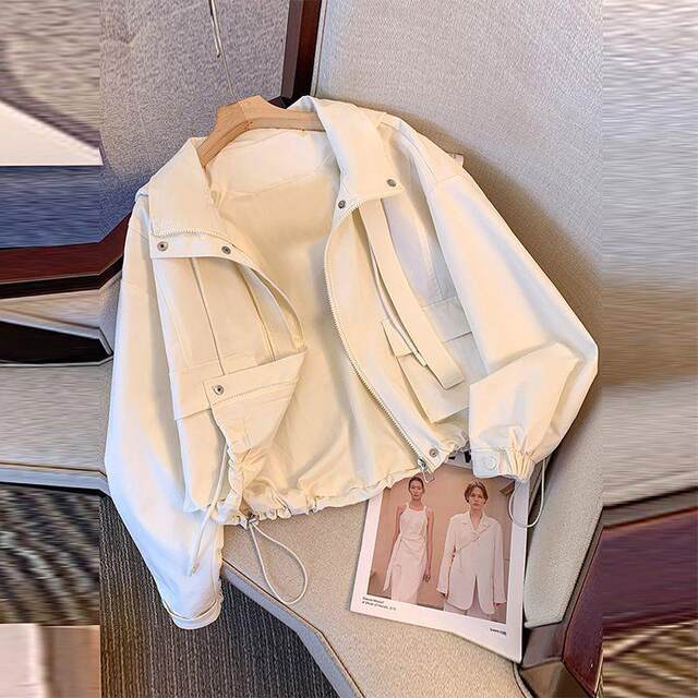 
Short hooded jacket for women in spring and autumn 2025 new spring super beautiful loose casual thin work jacket top