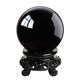 Natural obsidian ornaments, raw stone crystal ball, feng shui desktop handle piece, anti-villain stone, smelting obsidian