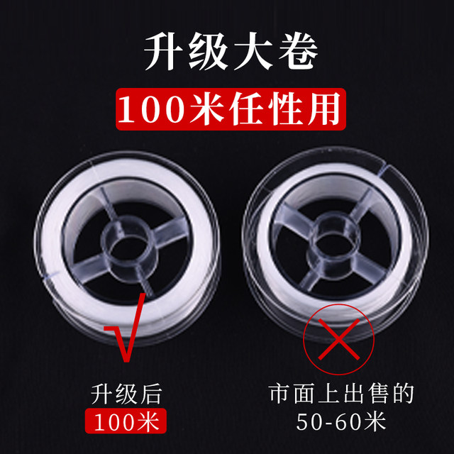 Imported elastic cord flat wire DIY bracelet bracelet elastic cord rubber band wear-resistant elastic cord Wenwan crystal wire