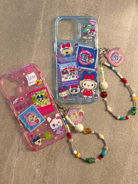 
Summer colored Tama Gezi collection suitable for iPhone16promax mobile phone case new Apple 15pro creative cartoon 14pro personality 13pro cute 16pro anti-fall protective case for women