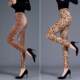 Spring and Autumn Leggings for Outer Wear Graffiti Sexy Leopard Print Women's Pants Elastic Trousers Thin Nine-Point Pants Large Size Trendy