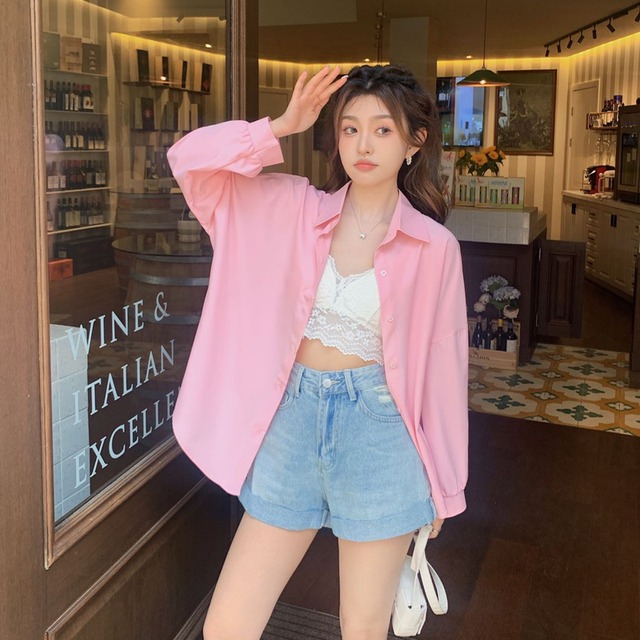 Shirt top design sense for women niche 2025 thin shirt jacket for women sun protection cardigan outer wear YG