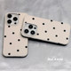 Zhao Lusi same simple polka dot suitable for Apple 14 mobile phone case iPhone 13 Promax new 16 protective case 12 creative 11 full cover 15 silicone anti-fall 17 female soft internet celebrity high-end girl