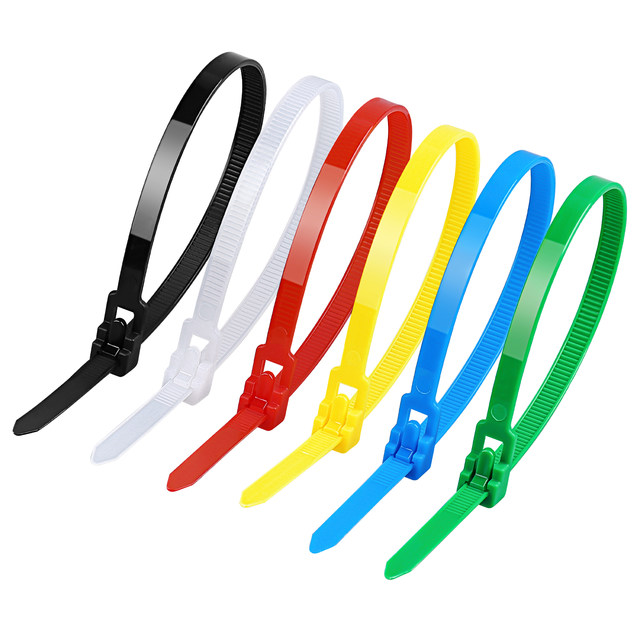 Loose-able cable ties 5x150mm Nylon buckle reusable gardening data cable storage harness strap rope
