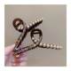 2025 new high-end Korean style pearl-encrusted diamond gripping clip light luxury flash diamond shark clip back head plate hairpin hairpin