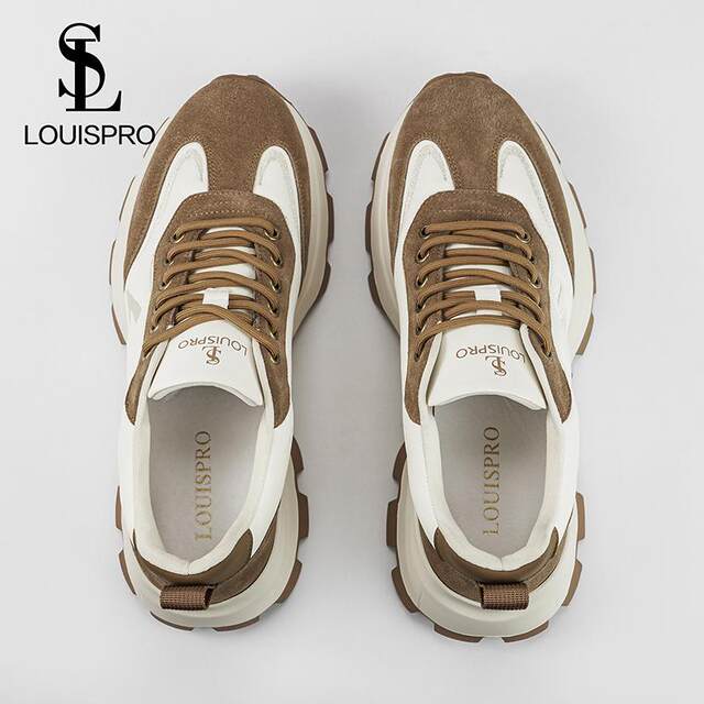LOUISPRO light luxury men's new brand black shoes trendy fashionable casual shoes waterproof and wear-resistant outdoor sports shoes