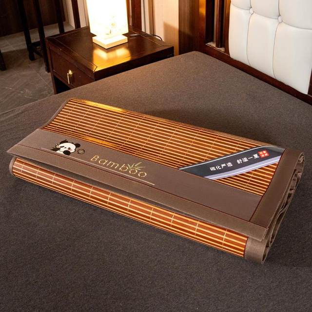 Summer double-sided cool mat natural bamboo mat A-class mother-child grade ice silk mat 2025 new rattan grass mat for winter and summer