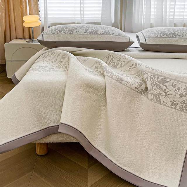 
Category A maternal and infant grade summer ice bean mat machine washable ultra-cool jacquard ice silk mat bed sheet air-conditioned mat