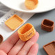 Three-dimensional bamboo basket simulated food play cream glue DIY handmade mini bread small ornament material resin accessories
