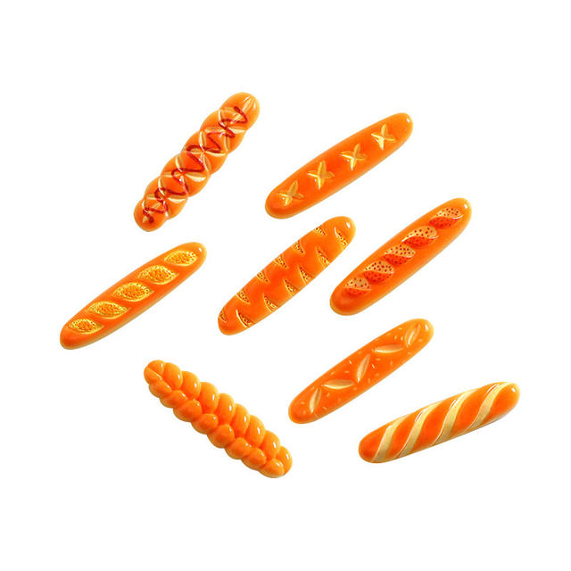 Baguette bread simulated food play desktop mini kitchen cream glue DIY handmade jewelry resin accessories small ornaments