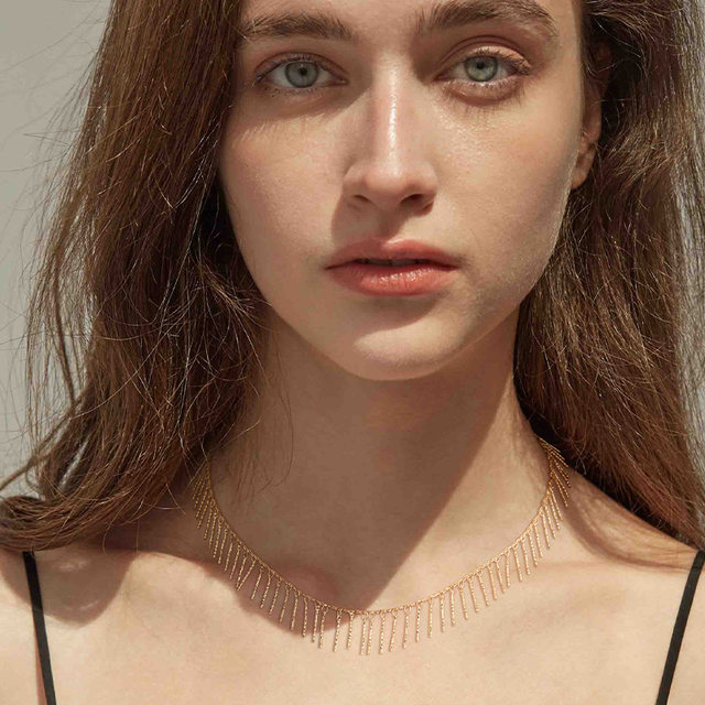 Fettero copper alloy necklace high definition design temperament