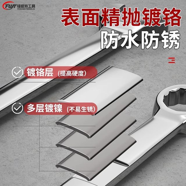 
Plum open dual-purpose wrench set plum open wrench hardware auto repair tools fork board