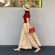 Echoone vintage dots polka dot umbrella skirt women's Hong Kong style retro tone skirt big sway A-line long skirt