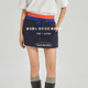 Basicshensen lazy casual low waist splicing short skirt for women spring solid color versatile A-line short skirt