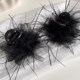 High ponytail fixed artifact black feather gripper female high-end 2025 new hairpin shark clip on the back of the head