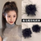 High ponytail fixed artifact black feather gripper female high-end 2025 new hairpin shark clip on the back of the head