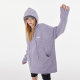 Guukahero Purple Lazy Wind Soft Speaker Women Women's Winter Thicked Hooded Consecutive Jacket Knitting Sweatper