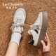 La Chapelle thick-soled white shoes for women 2024 new sneakers summer breathable soft-soled casual shoes
