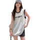 Sleeveless pure cotton T-shirt for women in summer mid-length style for outerwear with suspenders with loose age-reducing hot girls vest top
