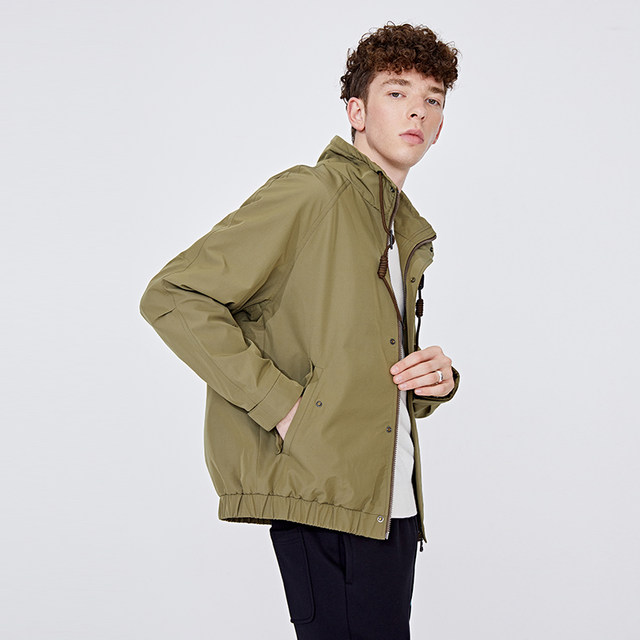 Navigare Italian sailing green stand -up collar jacket Men's spring casual loose tide brand eggplant
