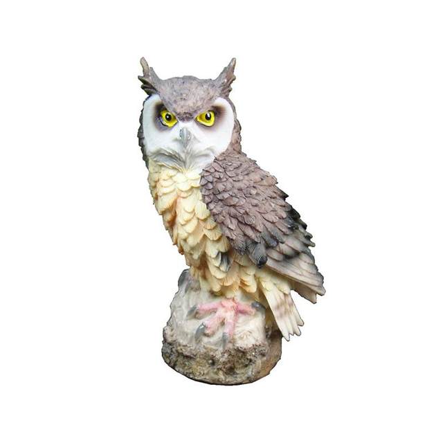 Simulated owl resin ornaments, guarding succulents and anti-bird artifacts, home accessories, gardening potted plants and landscaping
