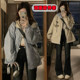 Bear print on both sides wearing jacket jacket girl spring and autumn clothes junior high school students casual sports jacket top

