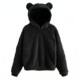 Rabbit ear round neck hooded sweatshirt